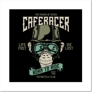 Caferacer Born To Ride Posters and Art